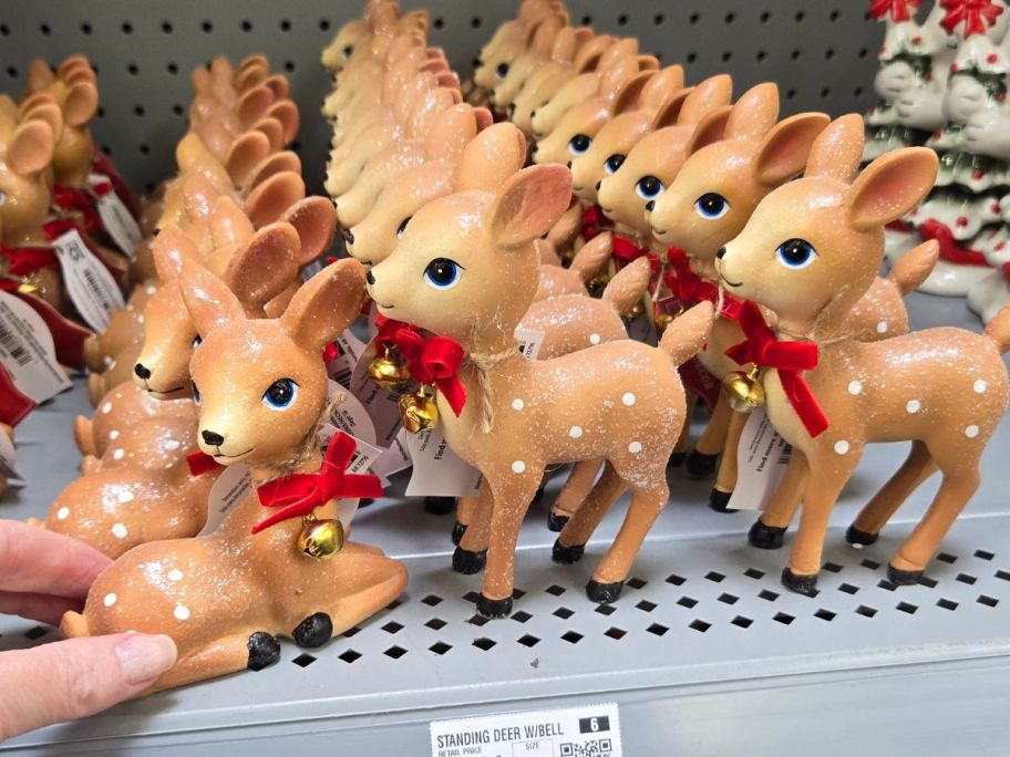 deer decor on shelf in store