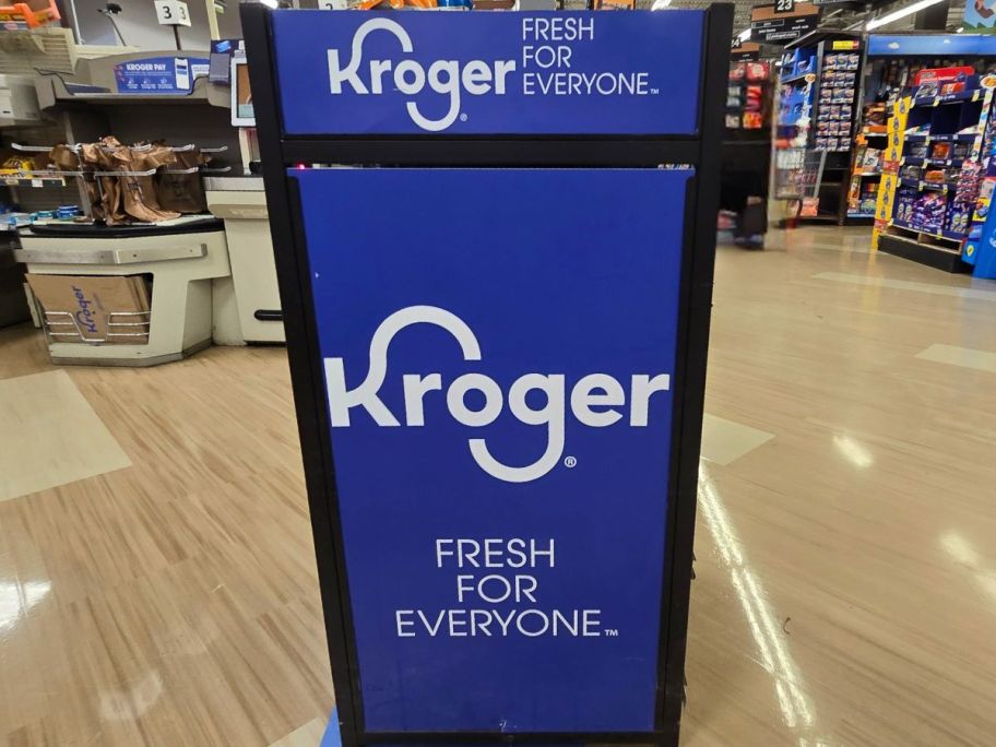 kroger signage in store