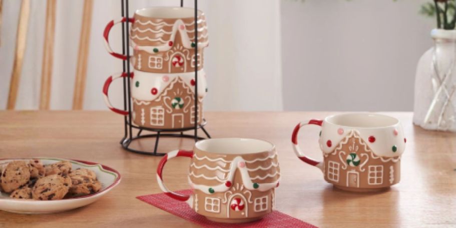 Christmas Stacking Mugs w/ Storage Rack Only $12.47 on Walmart.com