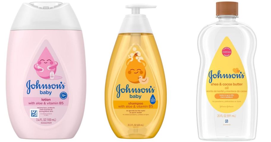 three johnson's baby products