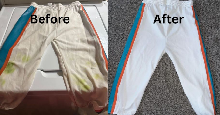 before and after pics of baseball pants clean and dirty