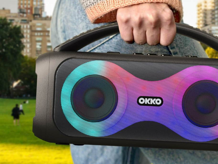 okko speaker in hand