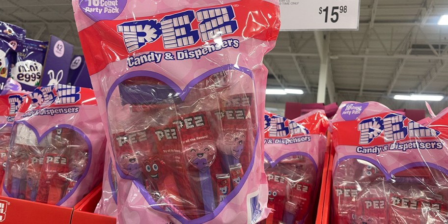 hand holding pez candy bag 
