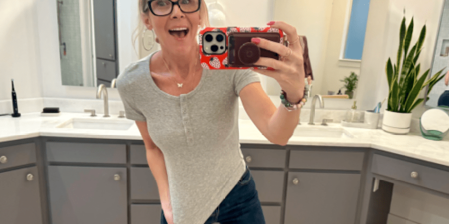 Women’s Henley Tees Just $7.49 on Amazon (Tons of Color Choices)