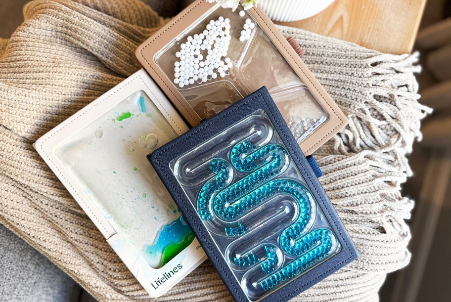 lifelines sensory journals on a blanket 
