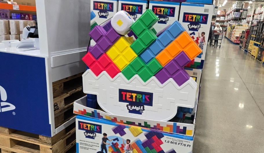 tetris tumble XL game on display in a costco store