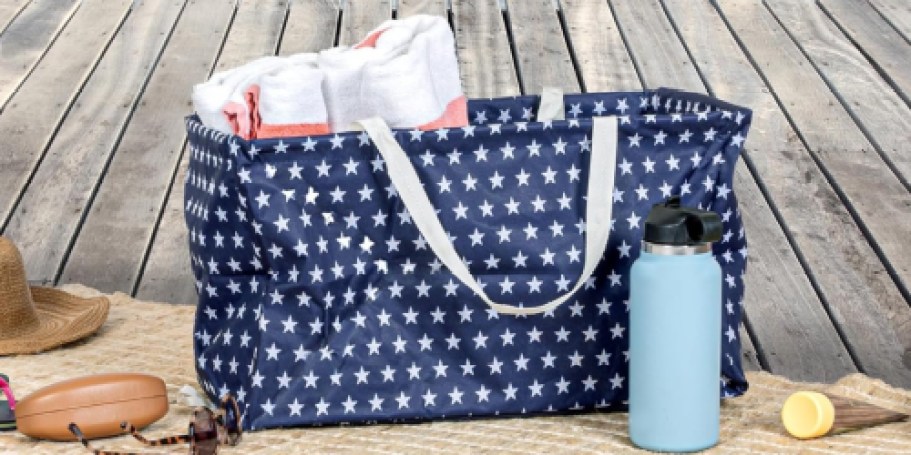 Large Canvas Collapsible Utility Tote Only $9.99 on Amazon