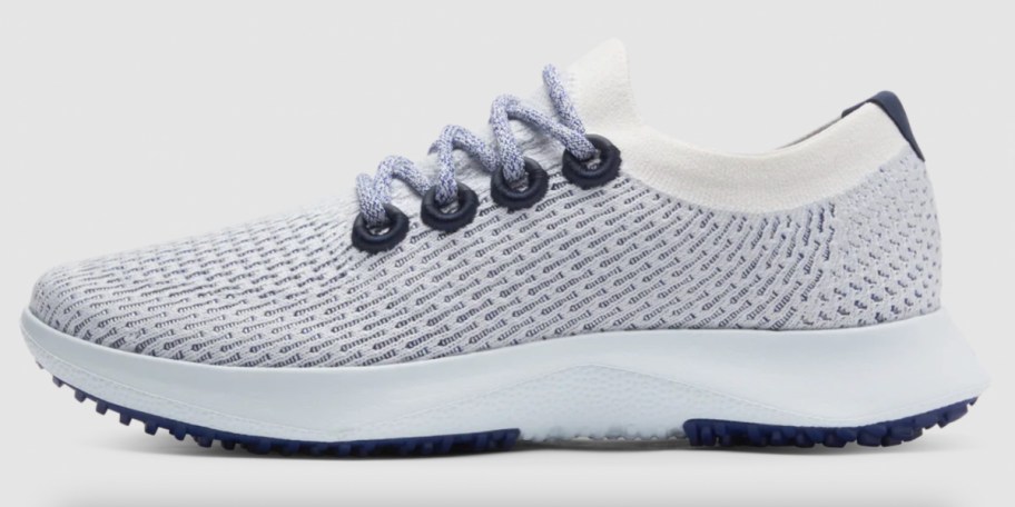 grey and navy sneakers