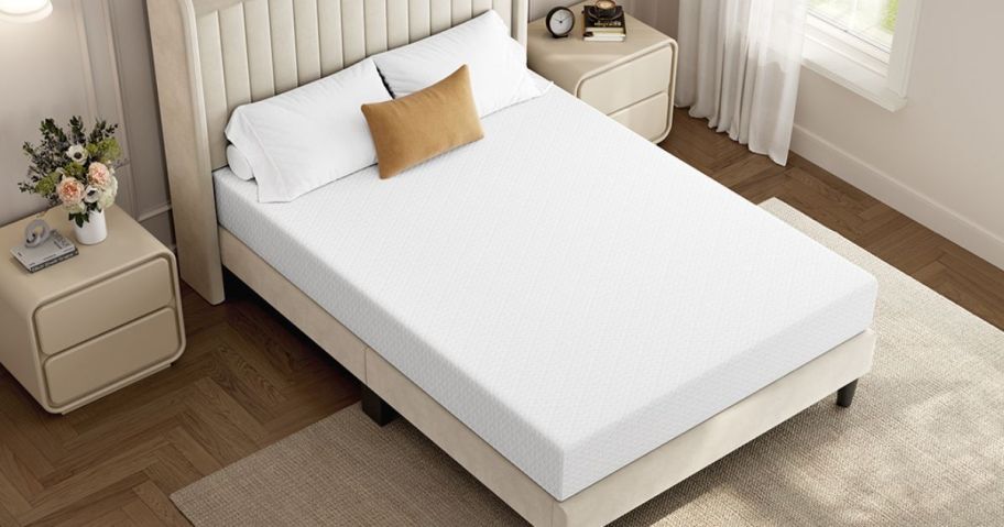 Yaheetech Memory Foam Mattress in bedroom