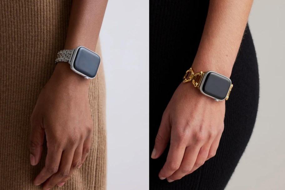 stainless steel and gold smartwatch bands
