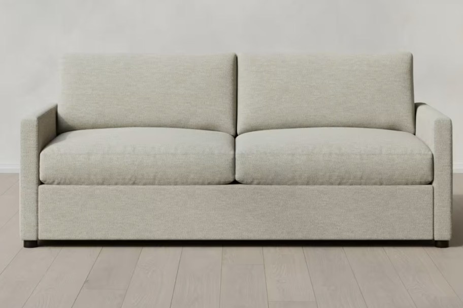 tan 2 seater square sofa