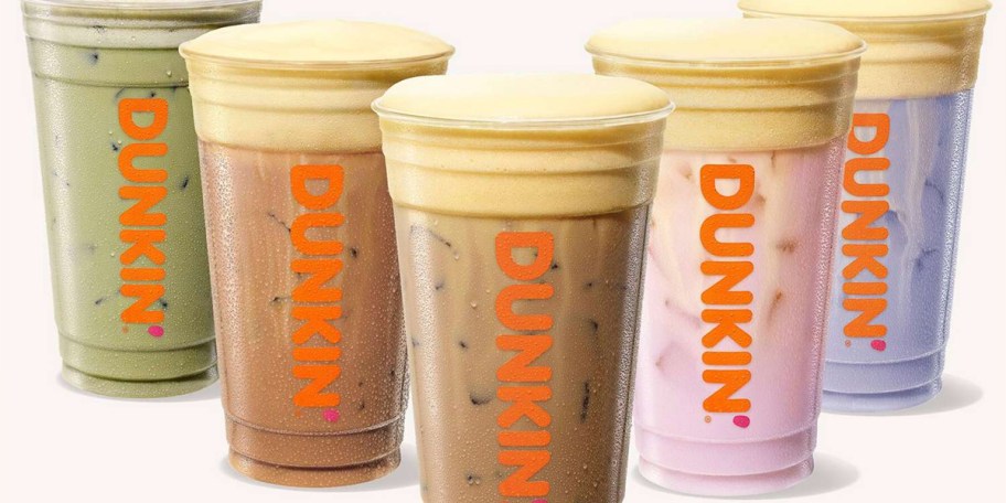 five dunkin banana drinks 