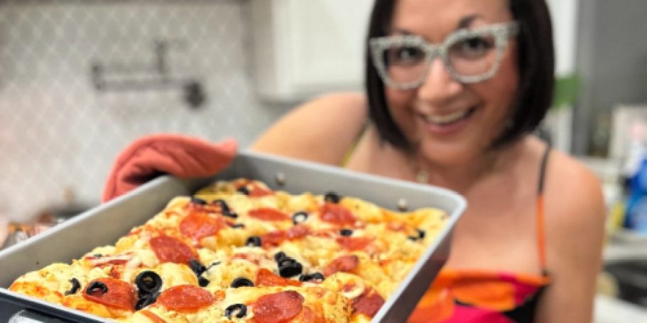 Quick Focaccia Pizza Using Rhodes Frozen Rolls (No Kneading Required!)