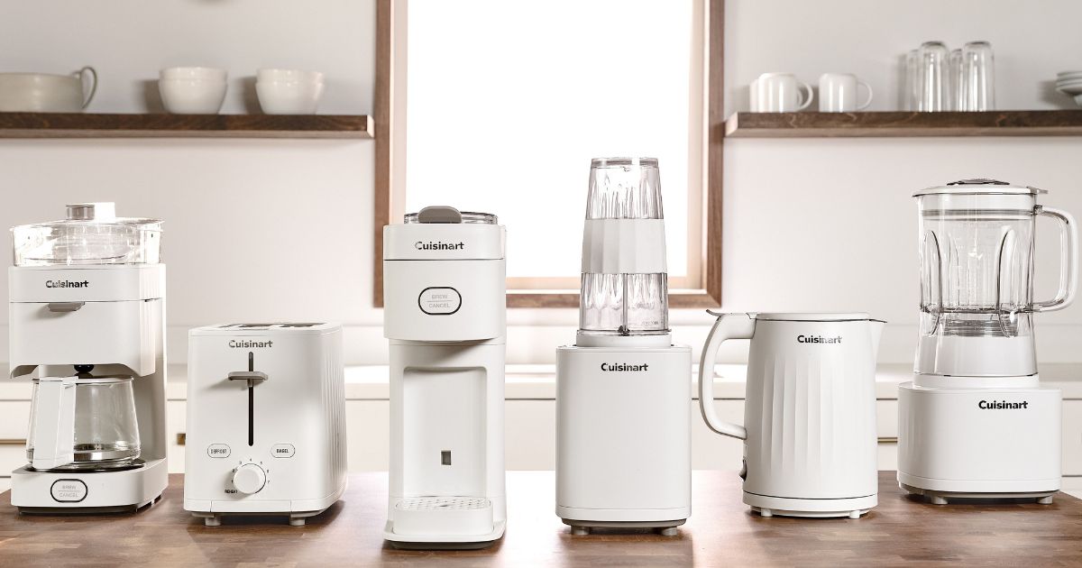 6 Cuisinart Soho Small Appliances on a counter