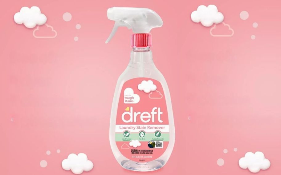 a bottle of dreft stain remover