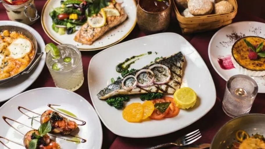 Food on table