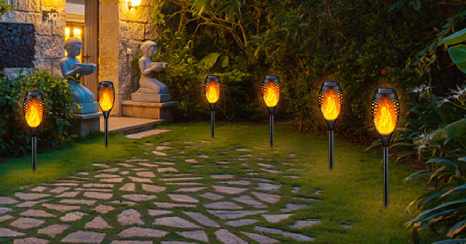Solar Torch Lights 6-Pack Just $14.97 on Amazon