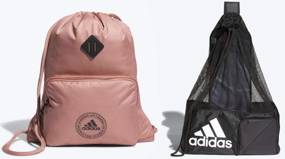 pink and black adidas bags