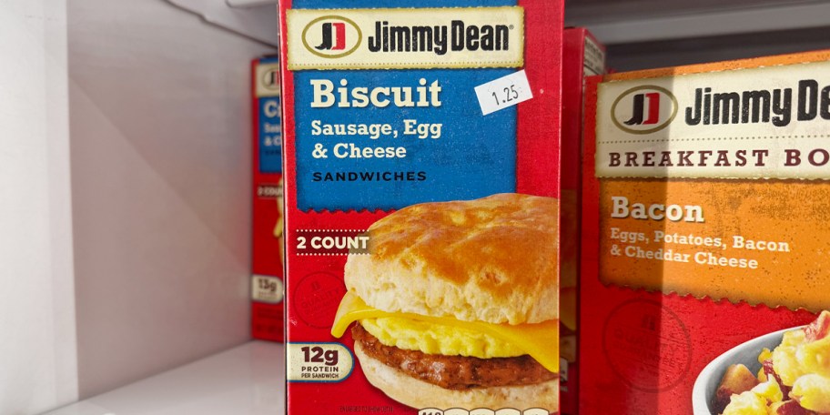 jimmy dean biscuit sandwich box in freezer 