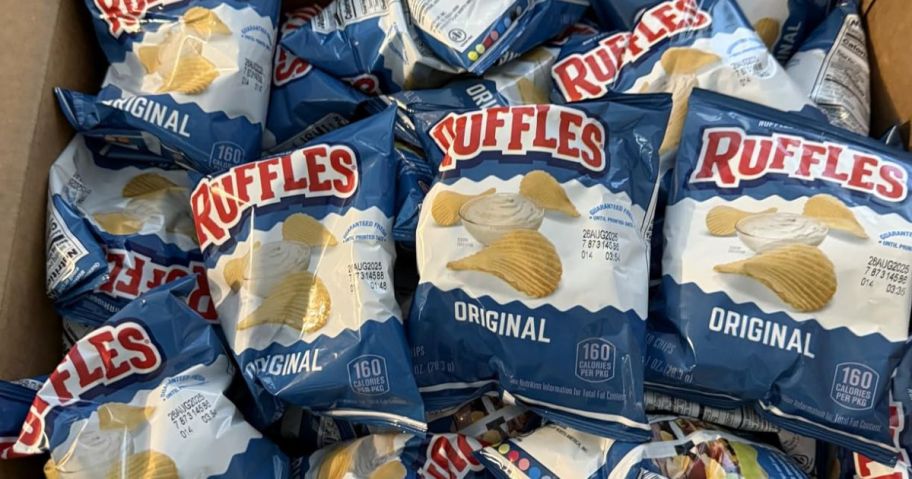 ruffles chip bags in box