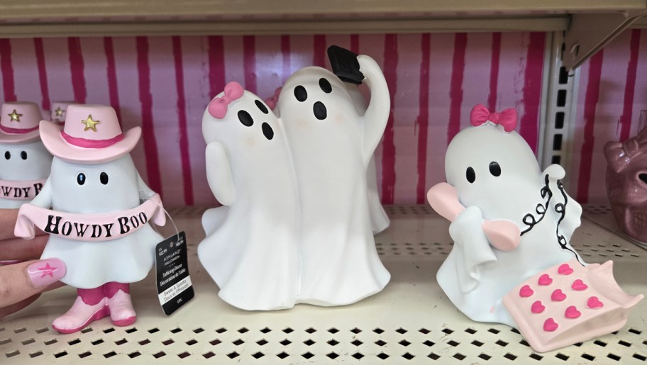 Ashland Selfie Ghosts, Howdy Boo Ghost, and Ghost with Telephone Tabletop Decor