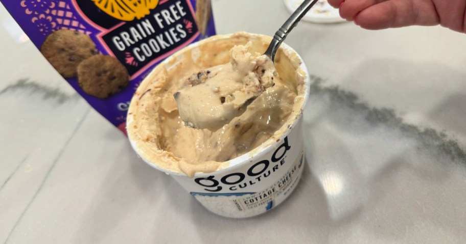spoonful of This easy peanut butter cottage cheese mousse