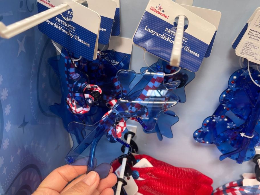 Way To Celebrate Americana Star Sunglasses on display in store