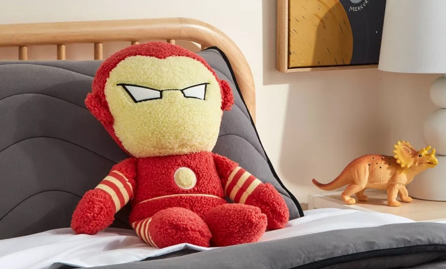 Iron Man pillow plush on bed