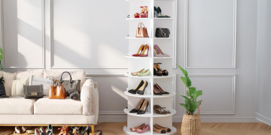 SpaceAid 7-Tier Rotating Shoe Rack Only $101.99 Shipped for Prime Members (Reg. $190)