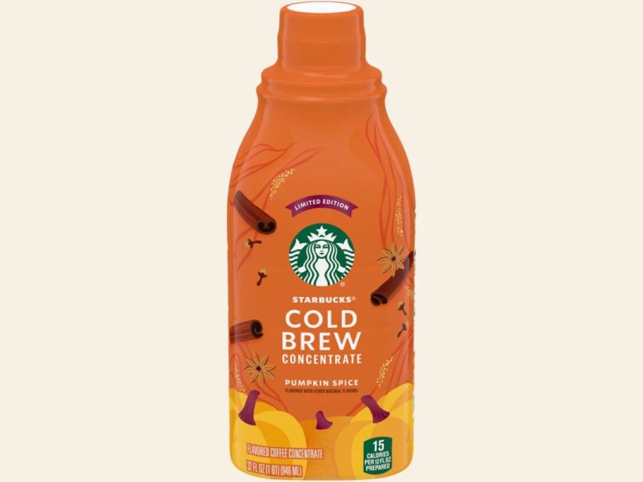 Stock image of a bottle of Starbucks Pumpkin Spice Cold Brew Concentrate 32oz Bottle&nbsp; 