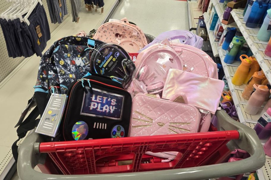 Target Locker Club Backpack Sets in a Cart