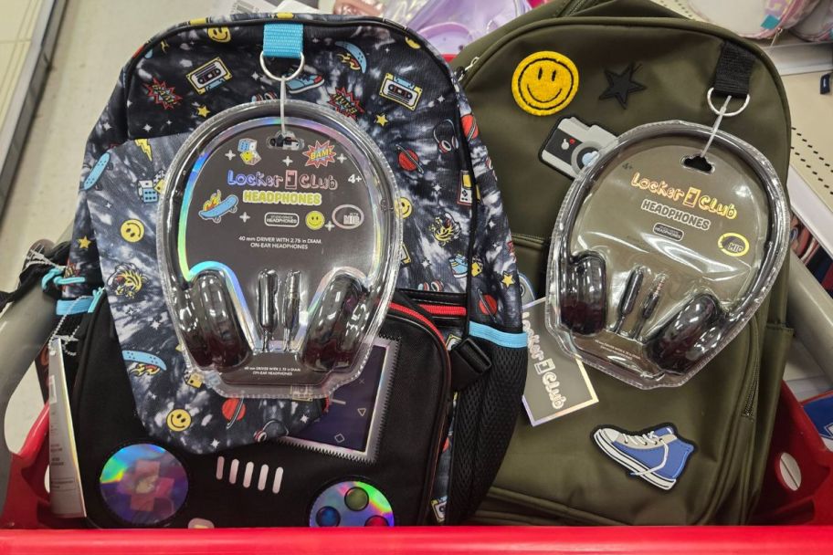 Target Locker Club Backpack Sets in a cart