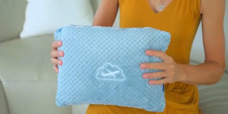 This Travel Blanket Doubles as a Pillow – Only $12.74 Shipped w/ Amazon Prime