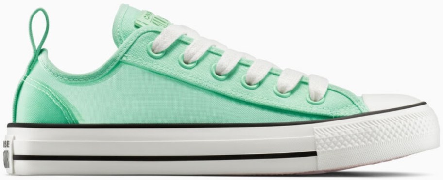 a green mesh lace up sneaker