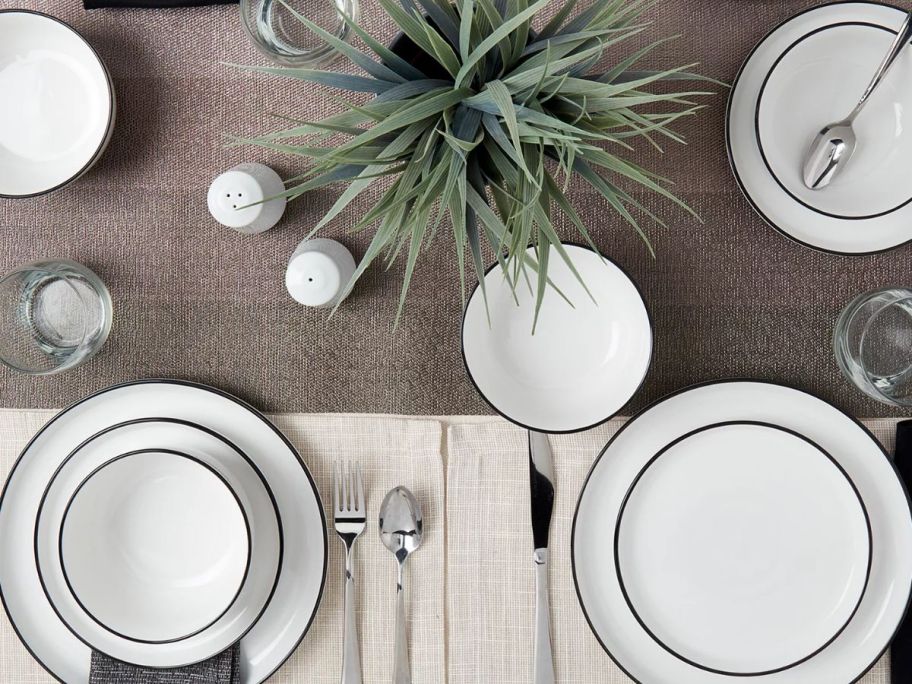 dinnerware on display