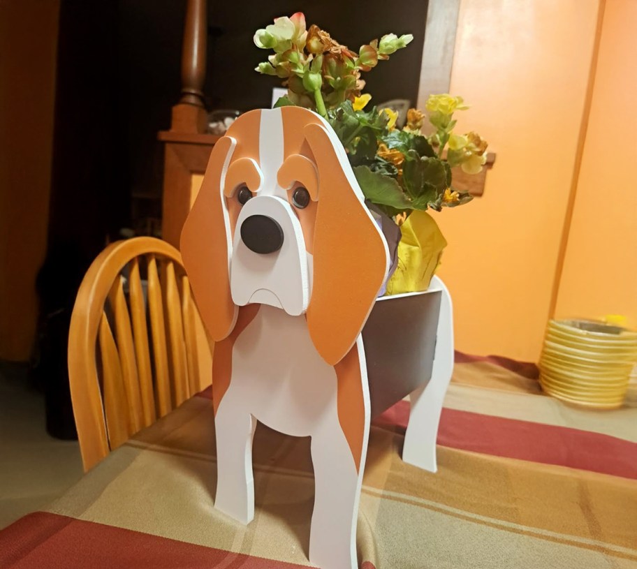 dog shaped planter