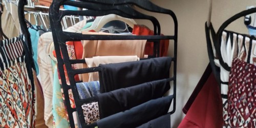 Space-Saving Pants Hanger 3-Pack Only $9.59 on Amazon (Each Hanger Holds 5 Pairs)