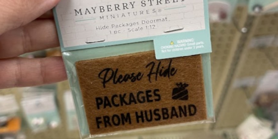 How Funny is This Mini Doormat from Hobby Lobby?