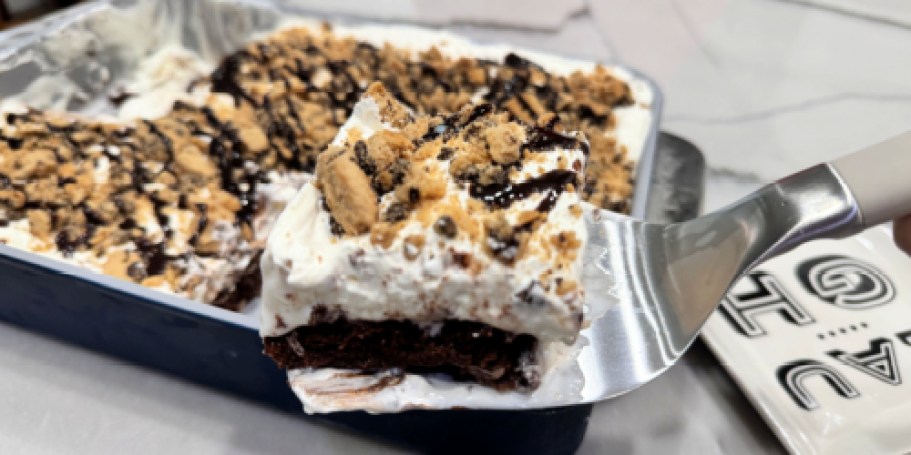 The Easiest 4 Ingredient Brownie Ice Cream Cake You’ll Ever Make!