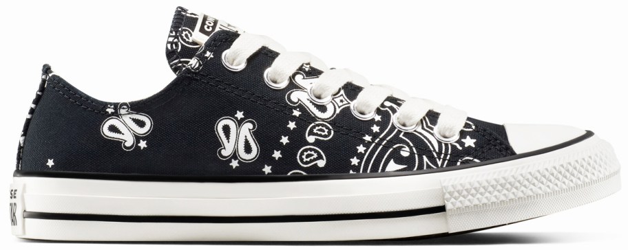 black and white paisley print sneaker