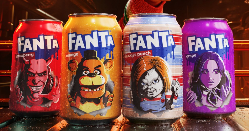Fanta Halloween themed soda cans