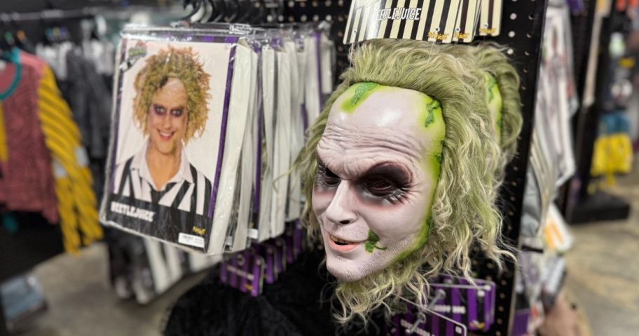 Beetlejuice Wig and Mask at Spirit Halloween