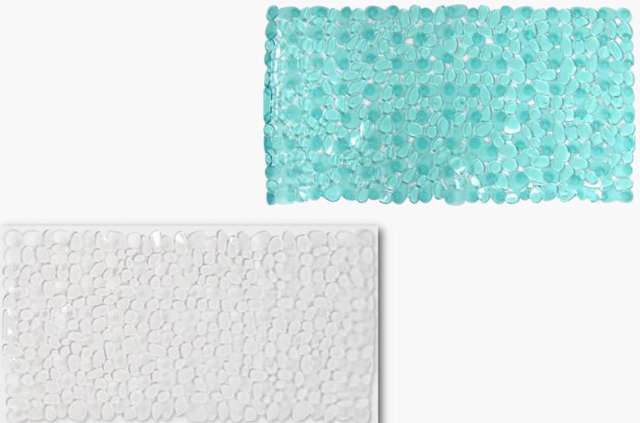 stock images of two pebble bath mats
