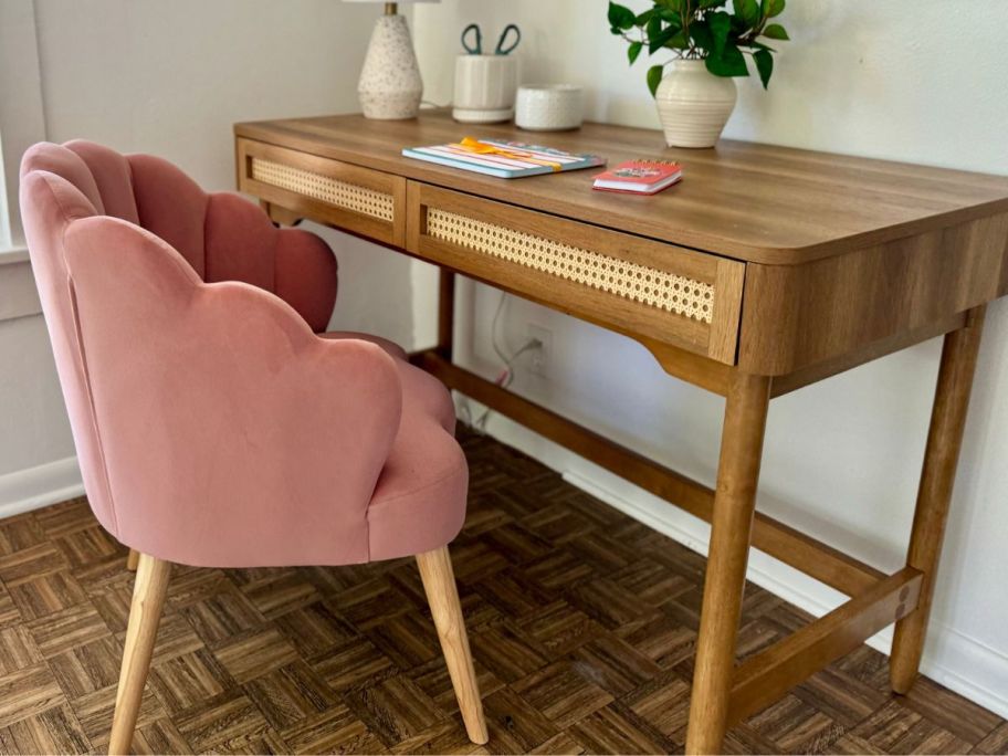A Better Homes & Gardens Springwood Caning Desk