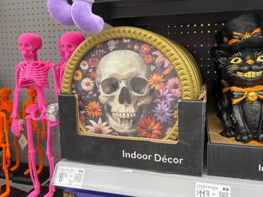 Way To Celebrate Floral Skull Art&nbsp;on store shelf