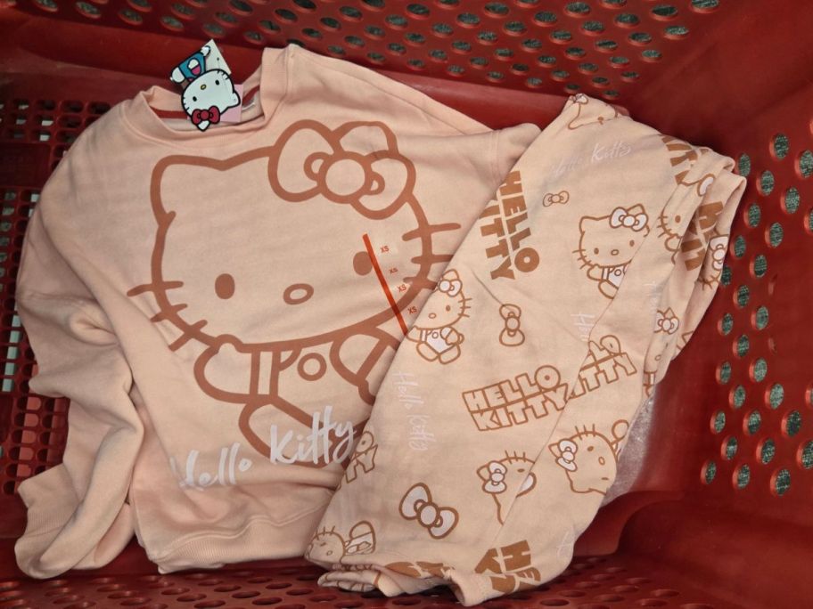 Women's Hello Kitty Fleece Graphic Pullover Sweatshirt - Pink&nbsp;