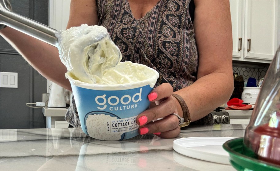 blending cottage cheese 