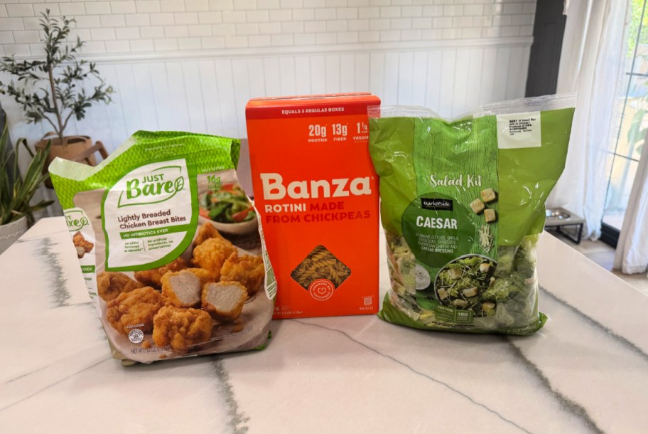 caesar salad kit and bare nuggets meal 
