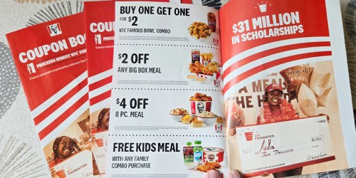 KFC’s $1 Coupon Book = Over $30 in Savings Including Free Food & Free Kids Meal