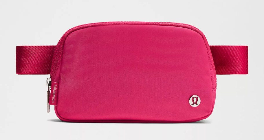 stock photo of hot pink lululemon belt bag